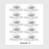 Moderne Eyelashes Packaging Business Name Sticker (Vel)
