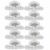 Moderne Eyelashes Packaging Business Name Sticker (Voorkant)