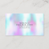 Moderne Eyelashes Salon Beauty Faux Holographic Visitekaartje (Achterkant)