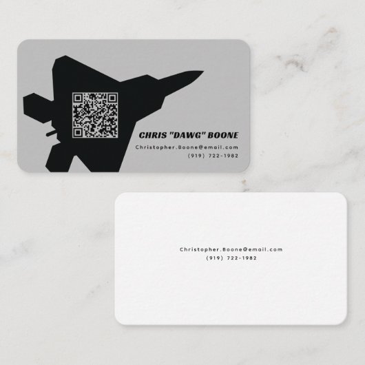 Moderne F-22 Raptor gevechtsvliegtuig Visitekaartje (Voorkant / Achterkant)