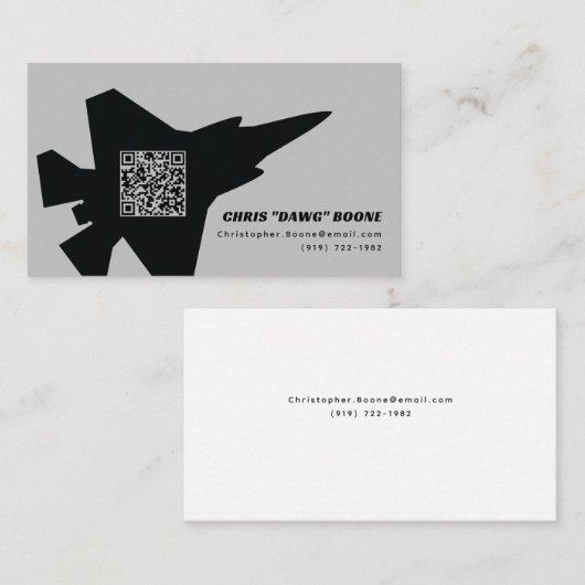 Moderne F-35 Lightning Fighter Jet Visitekaartje (Voorkant / Achterkant)