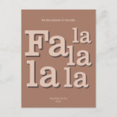 Moderne Fa La Mocha Eenvoudige Minimale Kerstmis Briefkaart (Voorkant)