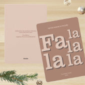 Moderne Fa La Mocha Eenvoudige Typografie Chic Feestdagenkaart