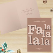 Moderne Fa La Mocha Eenvoudige Typografie Trendy Feestdagen Kaart