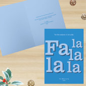 Moderne Fa La Sky Blue Eenvoudige Typografie Trend Feestdagen Kaart