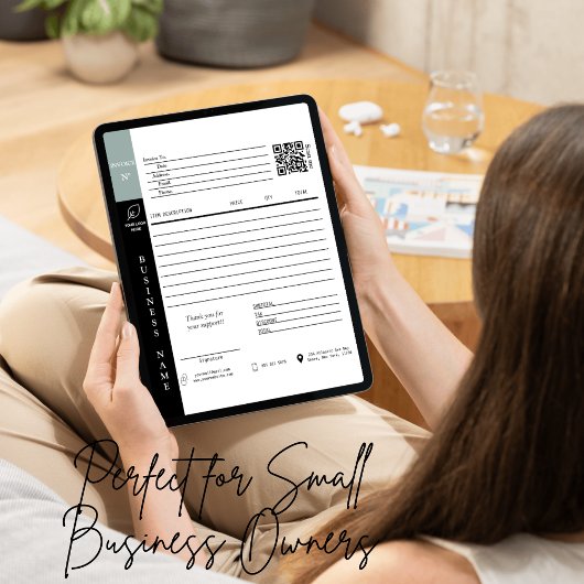 Moderne factuur verkoop bon kleine onderneming kaart