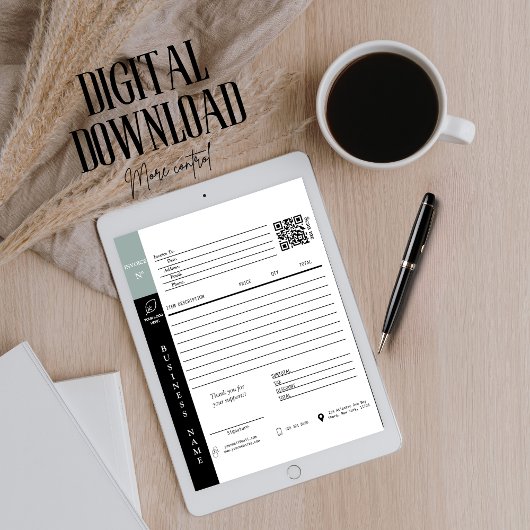 Moderne factuur verkoop bon kleine onderneming kaart