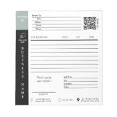 Moderne Factuur Verkoopbon Kleine Bedrijf Notitieblok (Voorkant)