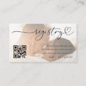 Moderne Faded Foto & QR Code Huwelijkscadeau Regis Informatiekaartje (Voorkant)