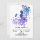 Moderne Fairycore Verjaardag Kaart (Voorkant)