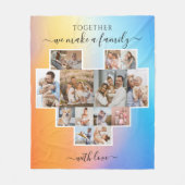 Moderne Familie 14 Fotocollage Fleece Deken (Voorkant)