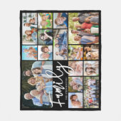 Moderne FAMILIE 16 Fotocollage Uw kleur Fleece Deken (Voorkant)