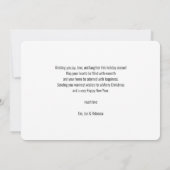 Moderne familie 2 Foto's script voor vrolijk kerst Feestdagenkaart (Achterkant)