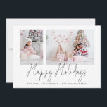 Moderne Familie 2 het Manuscript van Foto's Pretti<br><div class="desc">Moderne Familie 2 Foto's Prettige feestdagen. Vervang eenvoudig de twee steekproeffoto's met uw eigen en personaliseer met uw groet en namen bij de bodem. prettige feestdagen is in een stijlvol vastgesteld script.</div>