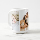 Moderne familie 3 Foto's Collage Coffee Mok (Voorkant links)