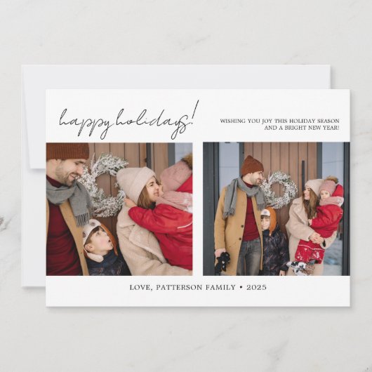 Moderne familie 3 Kaart voor kerstfeestdag (Voorkant)