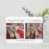 Moderne familie 3 Kaart voor kerstfeestdag (Staand voorkant)