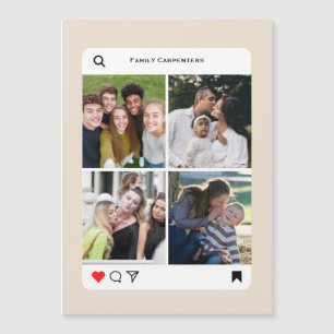 Moderne familie 4 foto's in eenvoudige instagram s