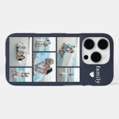 Moderne Familie 6 Foto Grijs Case-Mate iPhone Case (Achterkant (horizontaal))
