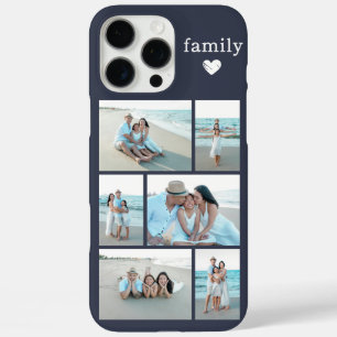 Moderne Familie 6 Foto Navy BlauwGrijs iPhone 16 Pro Max Hoesje