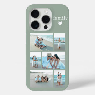 Moderne Familie 6 Foto Saliegroen iPhone 15 Pro Case