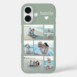 Moderne Familie 6 Foto Saliegroen iPhone 16 Hoesje