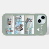 Moderne Familie 6 Foto Saliegroen Case-Mate iPhone Case (Achterkant (horizontaal))