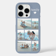 Moderne Familie 6 Foto Stofblauw