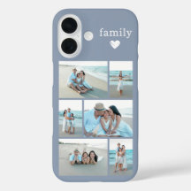 Moderne Familie 6 Foto Stofblauw