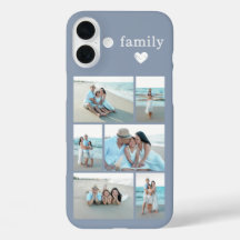 Moderne Familie 6 Foto Stofblauw