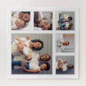 Moderne familie 6 Square Photo Collage Legpuzzel (Horizontaal)