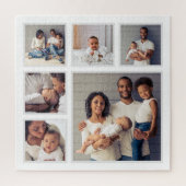 Moderne familie 6 Square Photo Collage Legpuzzel (Verticaal)