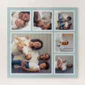Moderne familie 6 Square Photo Collage Legpuzzel (Horizontaal)