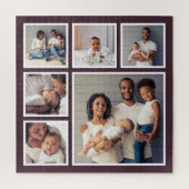 Moderne familie 6 Square Photo Collage Legpuzzel (Verticaal)