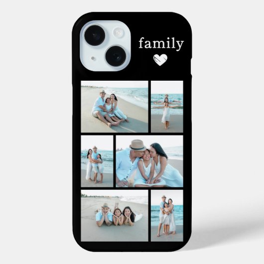 Moderne Familie 6 Zwart Foto Case-Mate iPhone Case (Achterkant)
