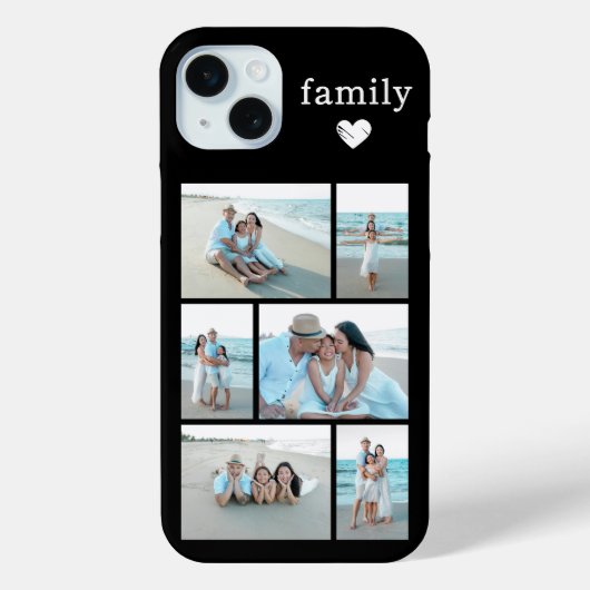 Moderne Familie 6 Zwart Foto Case-Mate iPhone Case (Achterkant)