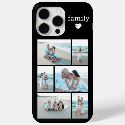 Moderne Familie 6 Zwart Foto Case-Mate iPhone Case (Achterkant)