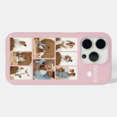 Moderne Familie 8 Foto Blos Roze Case-Mate iPhone Case (Achterkant (horizontaal))