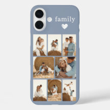 Moderne Familie 8 Foto Stofblauw