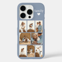 Moderne Familie 8 Foto Stofblauw