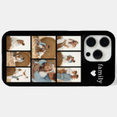 Moderne Familie 8 Foto Zwart Case-Mate iPhone Case (Achterkant (horizontaal))