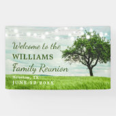 Moderne Familie Boom String Lights Picknick Reunio Spandoek (Horizontaal)