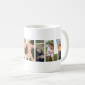 Moderne Familie brief uitsparing foto collage Koffiemok (Voorkant rechts)