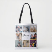 Moderne familie collage eenvoudig gepersonaliseerd tote bag (Voorkant)