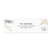 Moderne Familie Collage Foto Kerst Typografie Etiket (Voorkant)