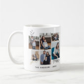 Moderne Familie Collage Foto Kerst Typografie Koffiemok (Links)