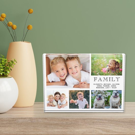 Moderne familie collage fotoblokken