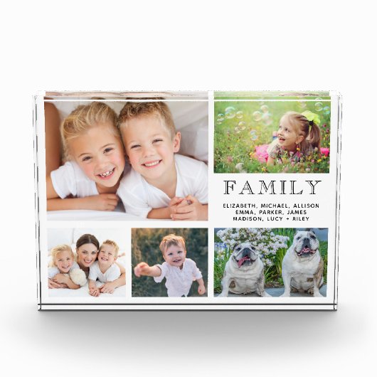 Moderne familie collage fotoblokken (Voorkant)