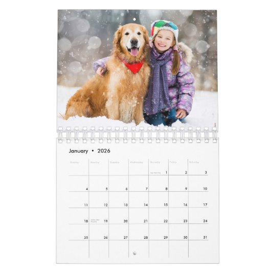 Moderne Familie Custom Foto's Creëer Uw Eigen 2026 Kalender (Jan 2026)