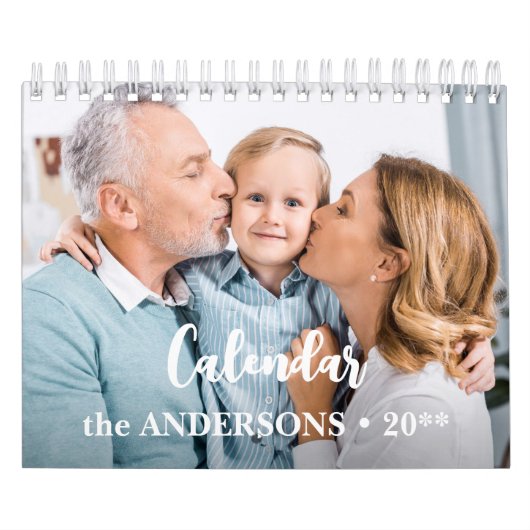 Moderne Familie Custom Foto's Creëer Uw Eigen 2026 Kalender (Hoes)